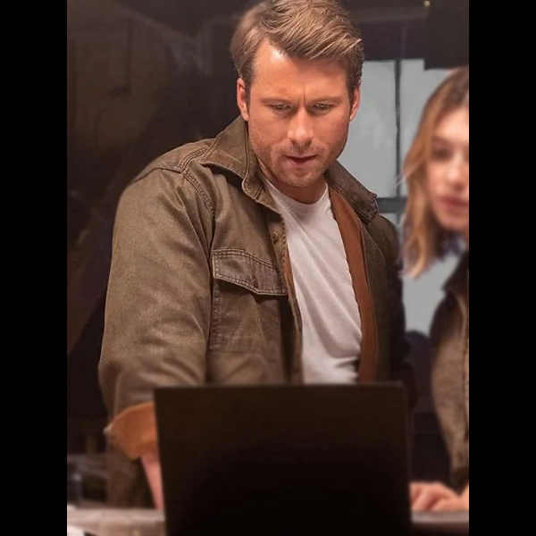 Glen Powell Cotton Jacket in Twisters 2024 01