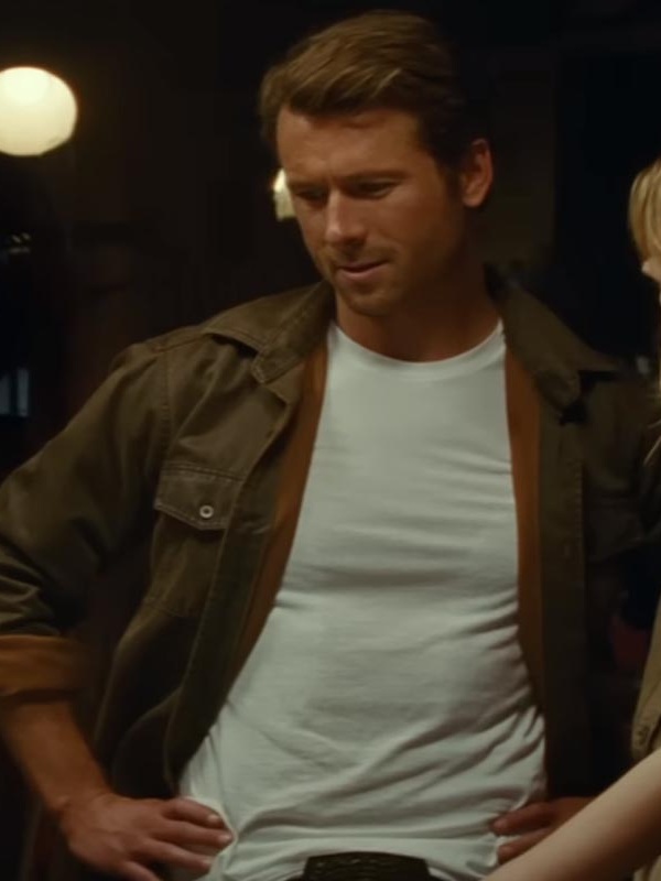 Glen Powell Cotton Jacket in Twisters 2024 02