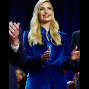 Ivanka Trump Blue Velvet Suit 01