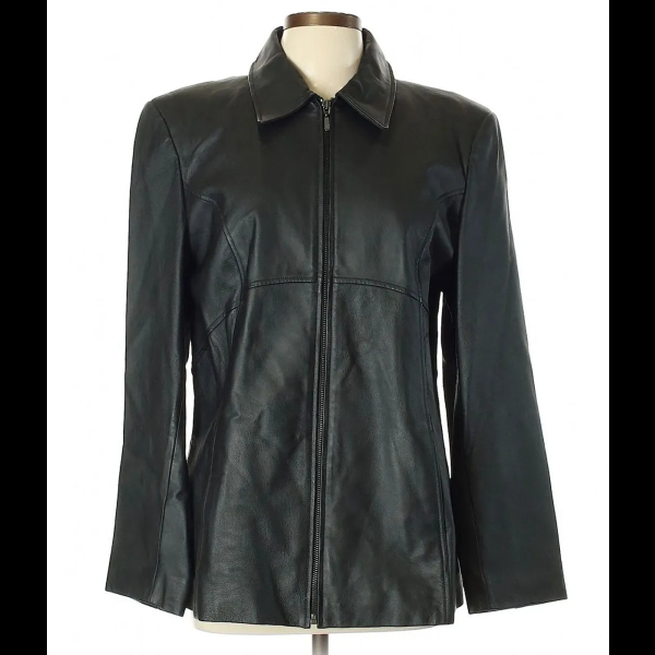 Jacqueline Ferrar Black Leather Jacket 01