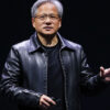 Jensen Huang black Leather Jacket 02
