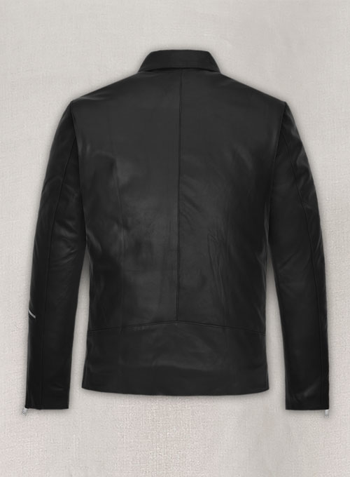 Jensen Huang black Leather Jacket 05