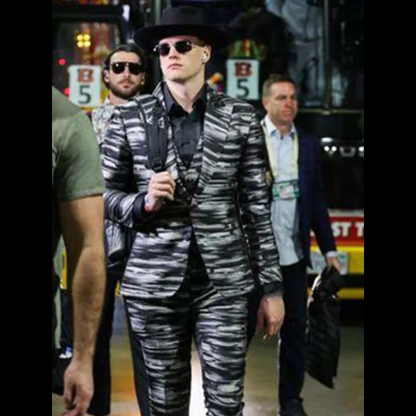 Joe Burrow Striped Suit​ From Super Bowl 2022 01
