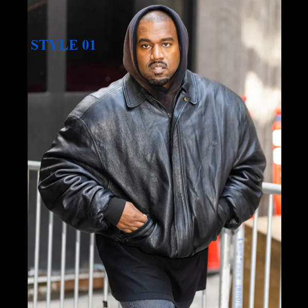 Kanye West Leather Biker Jacket 01