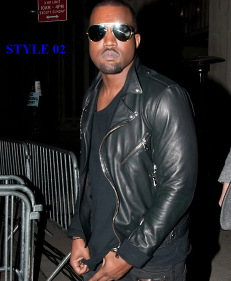 Kanye West Leather Biker Jacket 02