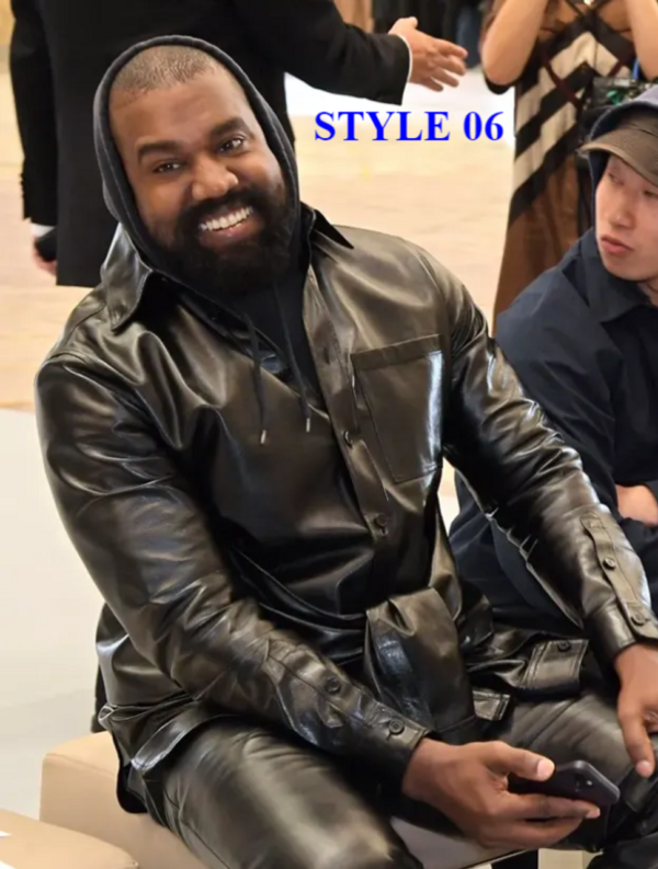 Kanye West Leather Biker Jacket 06