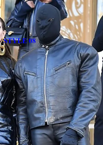 Kanye West Leather Biker Jacket 08