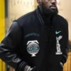 Lebron James Tiffany & Co Black Varsity Jacket 02