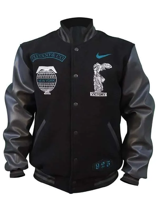 Lebron James Tiffany & Co Black Varsity Jacket 03