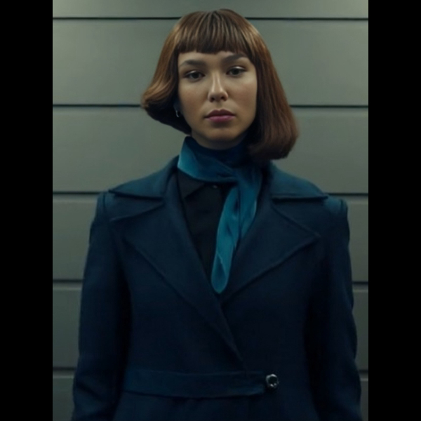 Matilda De Angelis Blue Wool Coat From Citadel Diana 2024 01