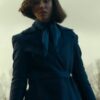 Matilda De Angelis Blue Wool Coat From Citadel Diana 2024 02