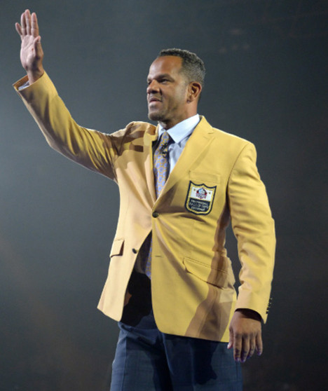 Men NFL Hall Of Fame Golden Jacket 04
