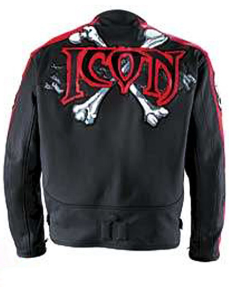 Mens Icon Skull Motorcycle Jacket 02