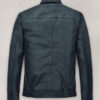 Ryan Gosling Blue Leather Jacket 04