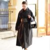 Selena Gomez Black Trench Coat For Women 02