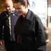 Selena Gomez Black Trench Coat For Women 04