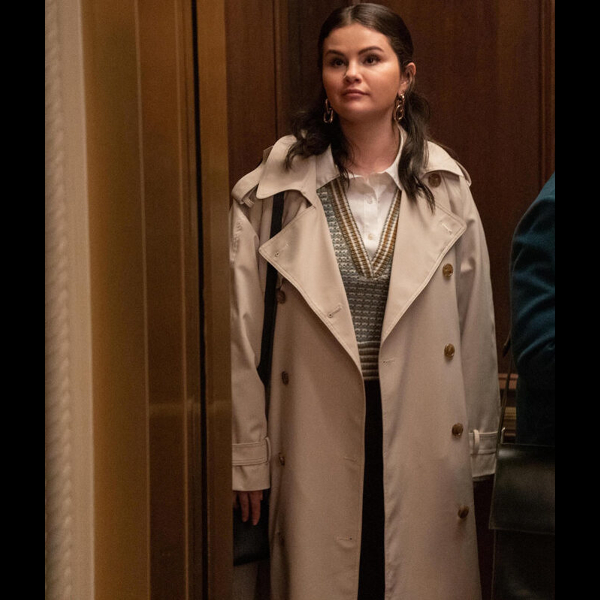 Selena Gomez Double Breasted Coat From Only Murders in the Building 01
