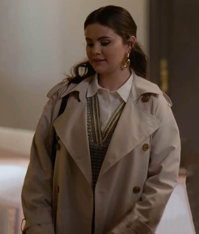 Selena Gomez Double Breasted Coat From Only Murders in the Building 02 Selena Gomez Double Breasted Coat From Only Murders in the Building 02