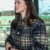 Selena Gomez Plaid Coat From Netflix Awards 03