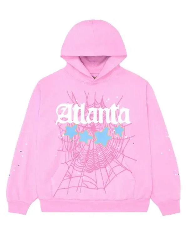 Sp5der Atlanta Hoodie Pink 02