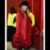 Taylor Swift Chiefs Game Red Fur Coat 01