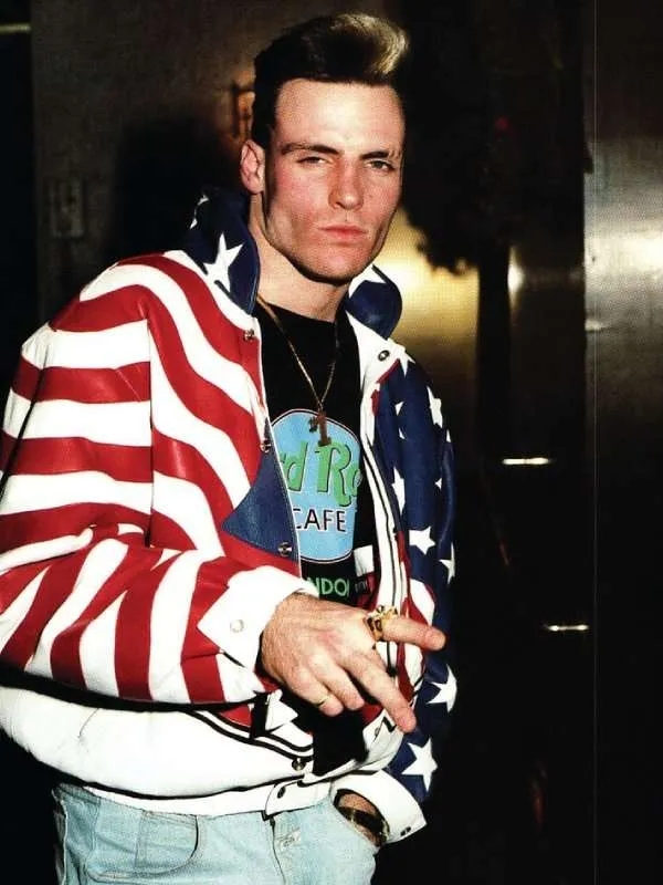 Vanilla Ice American Flag Biker Jacket 02