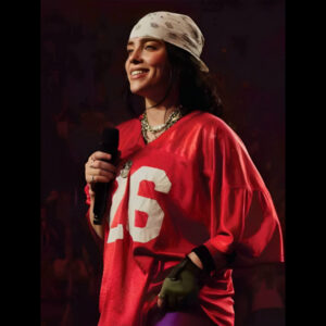 billie eilish red jersey 01