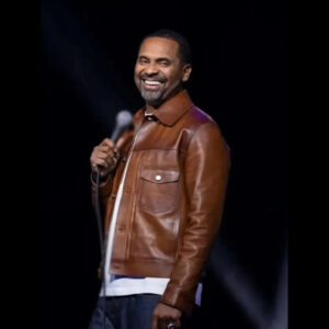 mike epps brown leather jacket 01