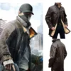 Aiden Pearce Trench Leather Coat 04