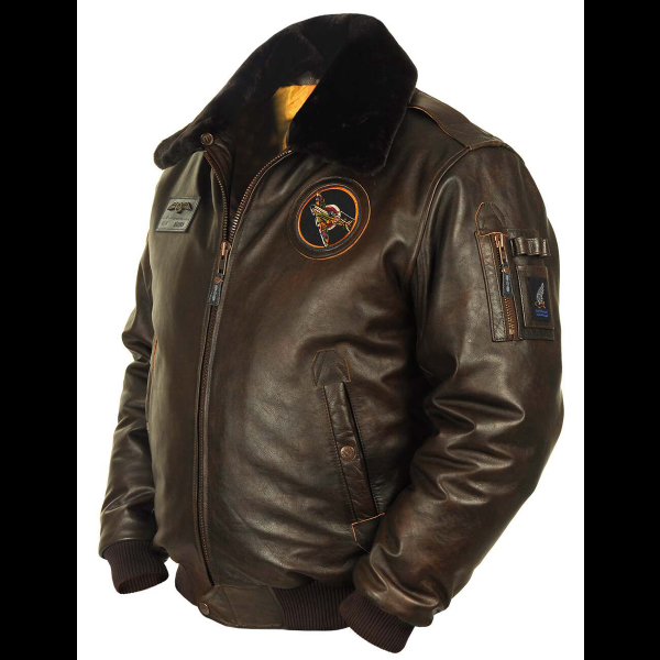 B-15 Heritage Spitfire Brown Flight Jacket 01 B-15 Heritage Spitfire Brown Flight Jacket 01