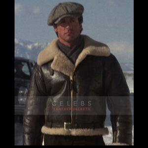 Balboa Bomber rocky 4 shearling leather jacket 01