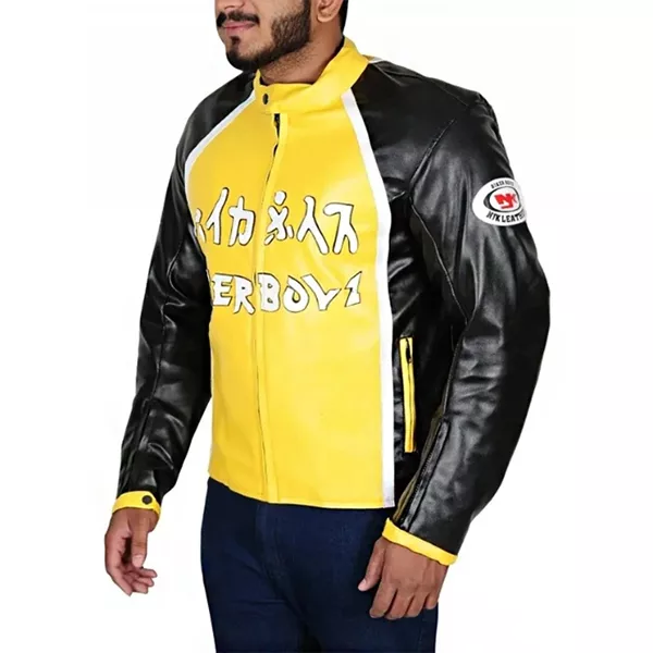Biker Boyz Derek Luke Yellow Motorcycle Jacket 02
