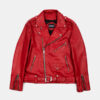 Blood Red Leather Jacket For Men And Women 01