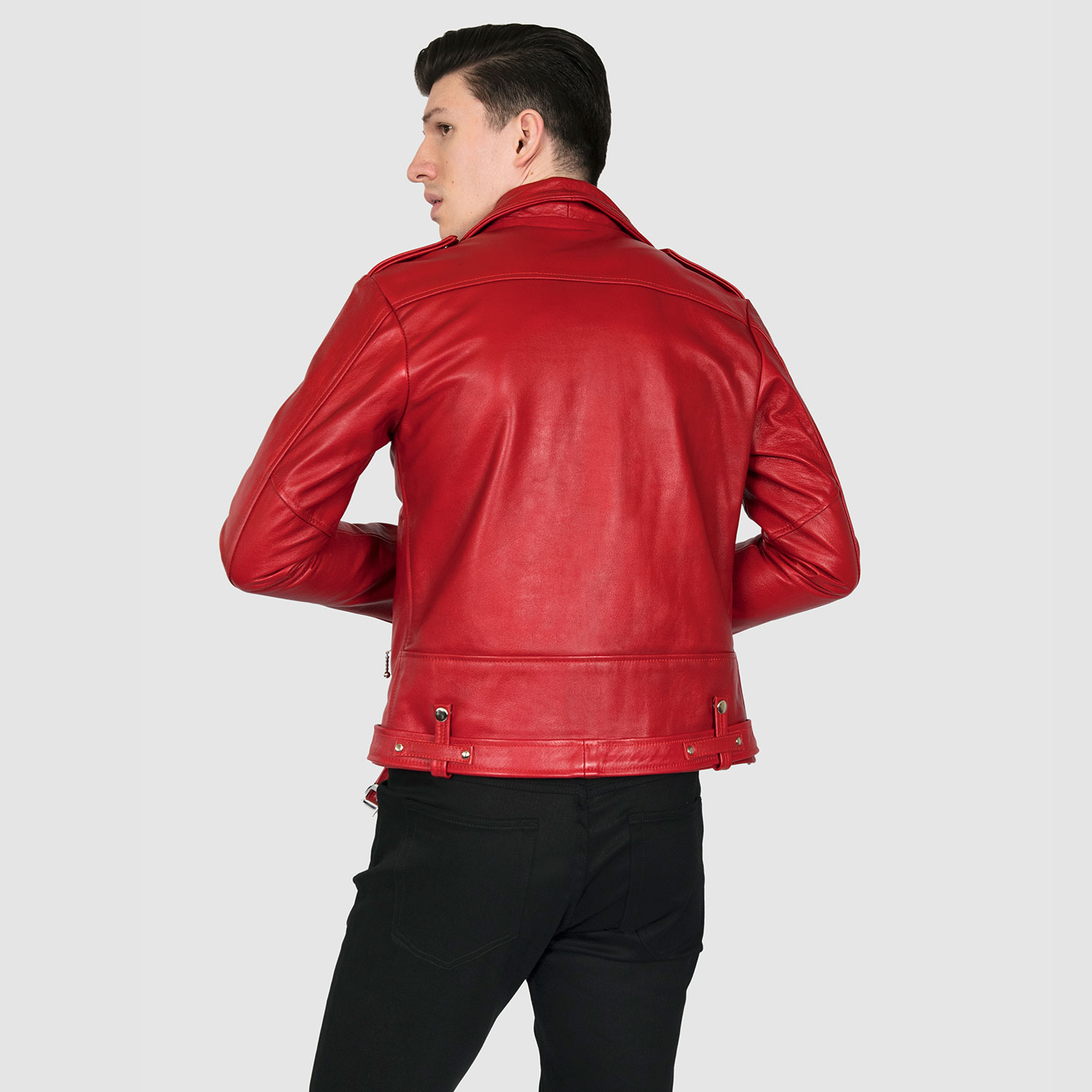 Blood Red Leather Jacket For Men And Women 04 Blood Red Leather Jacket For Men And Women 04