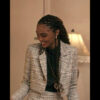 China Anne McClain Christmas Plaid Blazer 01