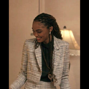 China Anne McClain Christmas Plaid Blazer 01