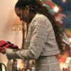 China Anne McClain Christmas Plaid Blazer 02