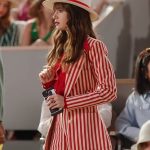 Emily in Paris Lily Collins Striped Suit 03