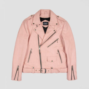 Harley Davidson Dusty Pink Biker Leather Jacket 01
