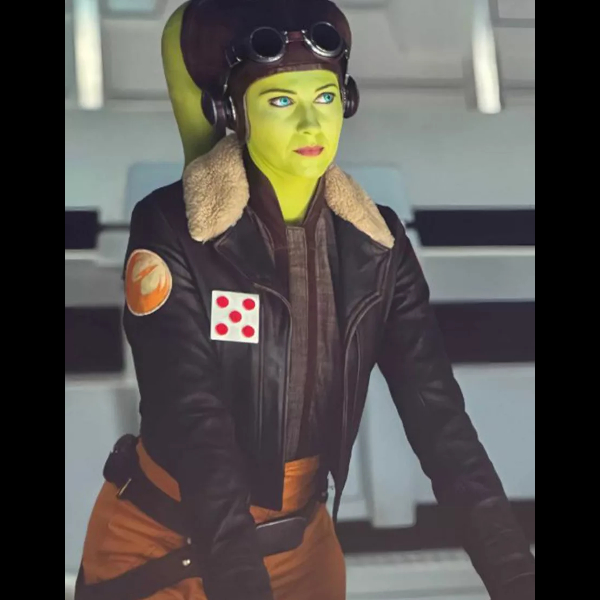 Hera Syndulla Brown Leather Jacket From Ahsoka 2023 01