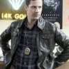 Black biker leather jacket 04