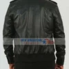 Black biker leather jacket 09