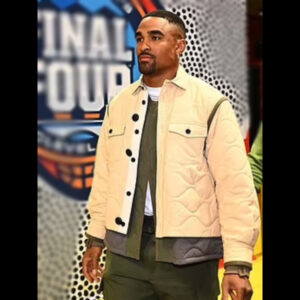 Jalen Hurts Beige Jacket 01
