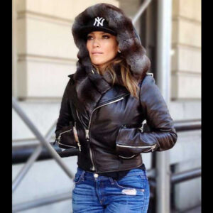 Jennifer Lopez Black Leather Jacket 01