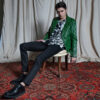 Men's Cactus Green Motorcycle Leather Jacket 04