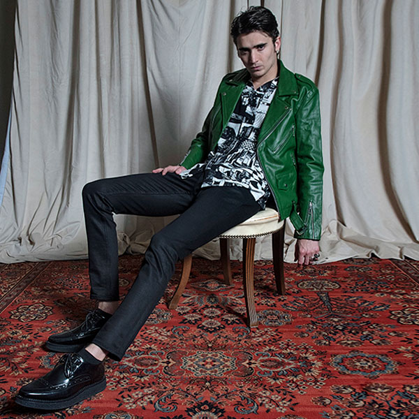 Men's Cactus Green Motorcycle Leather Jacket 04