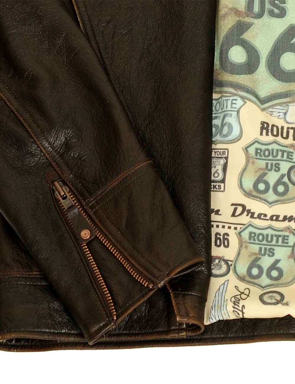 Men's Route 66 Leather Jacket For Men And Women 05