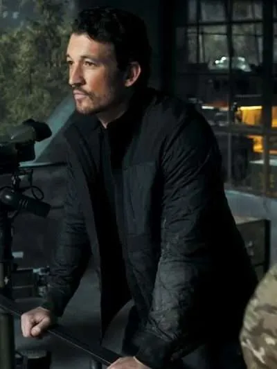 Miles Teller The Gorge Black Leather Jacket 02