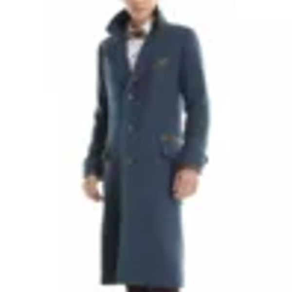 Newt Scamander Wizard Blue Trench Coat 01