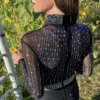 Rainbow Rhinestones Shirt - Western Show Shirt 08